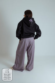 calça xadrez alfaiataria ajustável LUV
