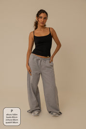 calça de moletom cozy wide | calça de moletom feminina ampla com bolsos grandes