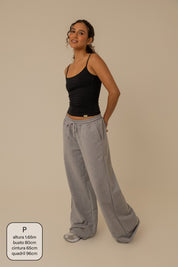 calça de moletom cozy wide | calça de moletom feminina ampla com bolsos grandes
