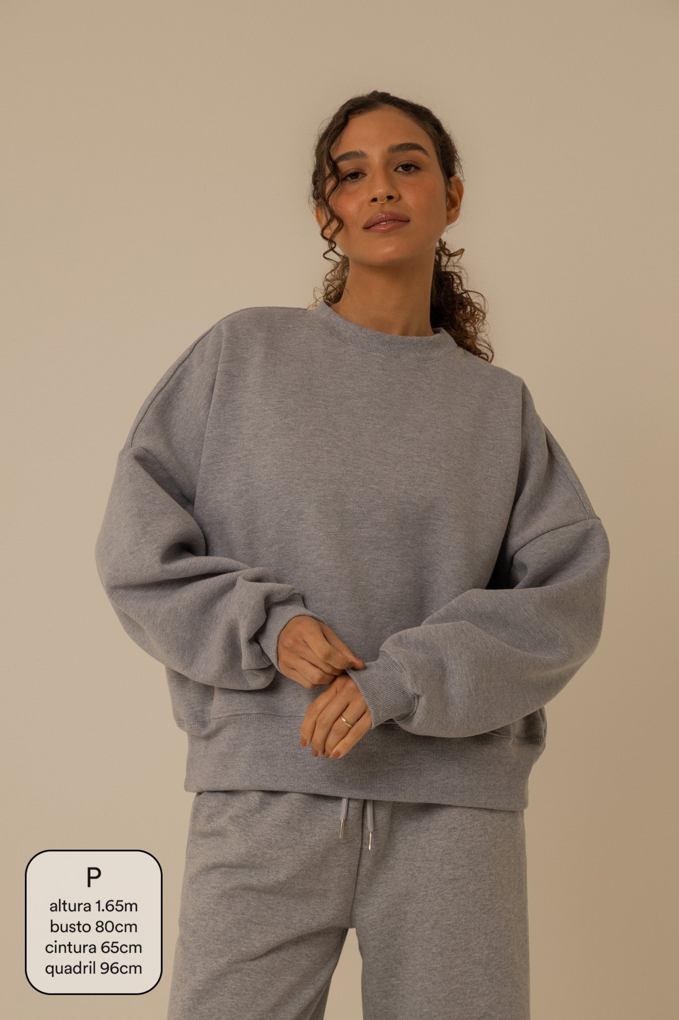 moletom oversized cozy | moletom sem capuz