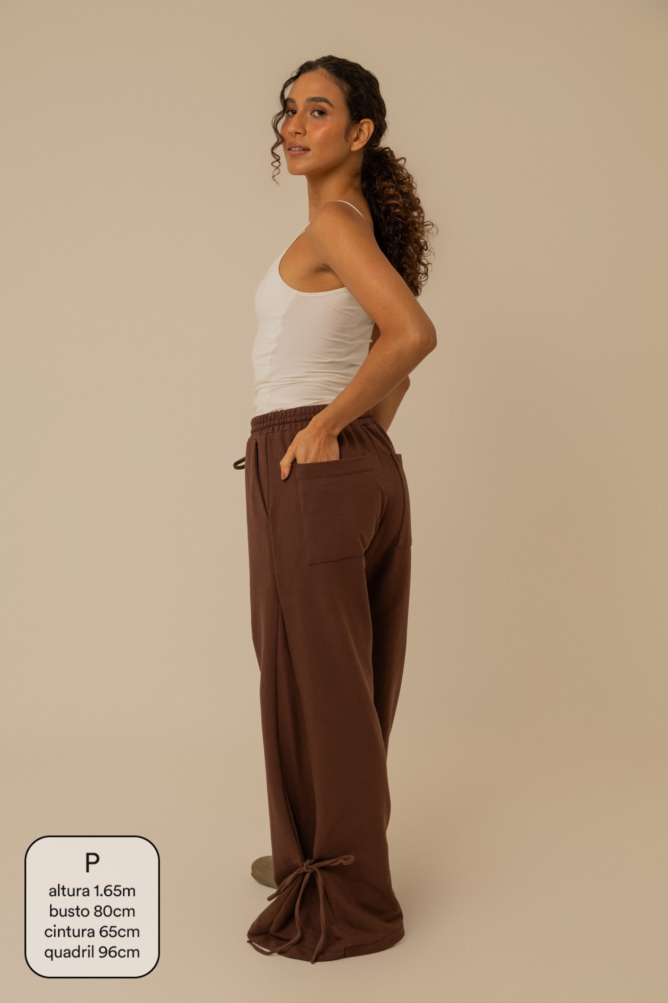 calça de moletom laço cozy | calça de moletom feminina com amarração e bolsos grandes