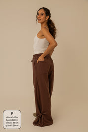 calça de moletom laço cozy | calça de moletom feminina com amarração e bolsos grandes