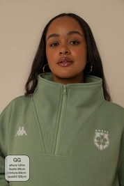 moletom gym babe lela & kappa | moletom oversized com zíper e bolsos