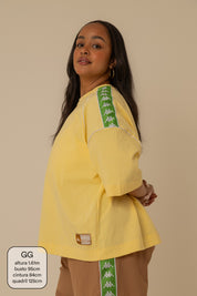 camisetão oversized com recorte lela & kappa