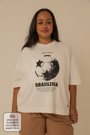 camisetão brasileira futebol lela & kappa | camiseta oversized 100% algodão