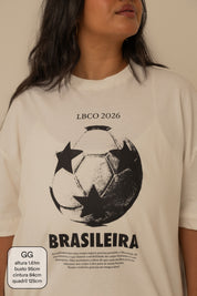 camisetão brasileira futebol lela & kappa | camiseta oversized 100% algodão