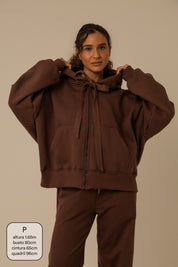 moletom laço cozy |  moletom oversized feminino com capuz e zíper