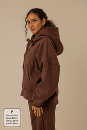 moletom laço cozy |  moletom oversized feminino com capuz e zíper