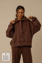 moletom laço cozy |  moletom oversized feminino com capuz e zíper