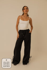 calça de moletom laço cozy | calça de moletom feminina com amarração e bolsos grandes