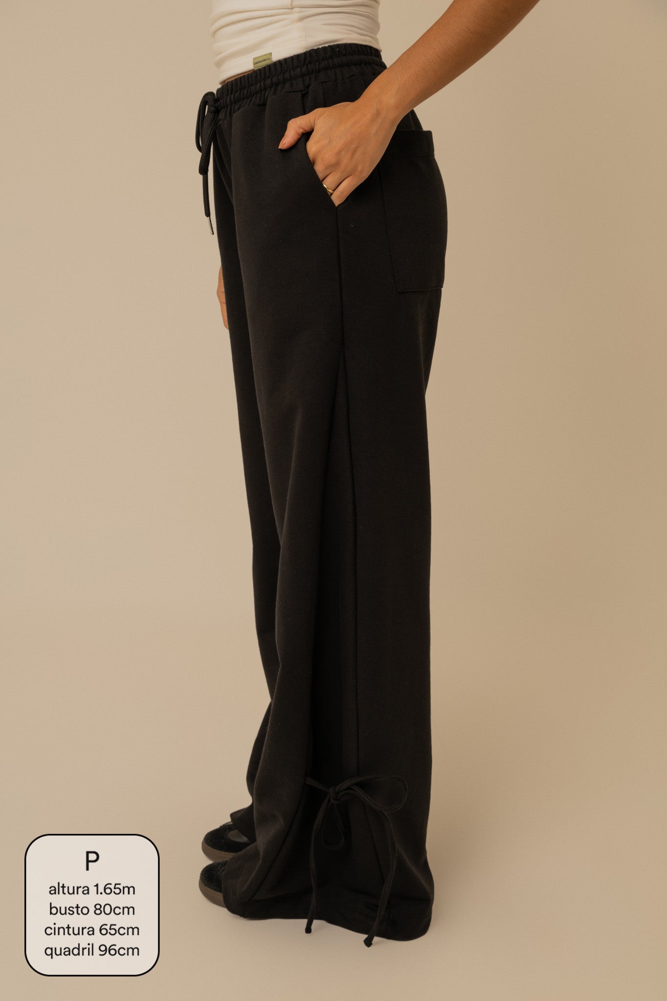 calça de moletom laço cozy | calça de moletom feminina com amarração e bolsos grandes