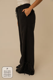calça de moletom laço cozy | calça de moletom feminina com amarração e bolsos grandes