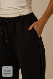 calça de moletom laço cozy | calça de moletom feminina com amarração e bolsos grandes