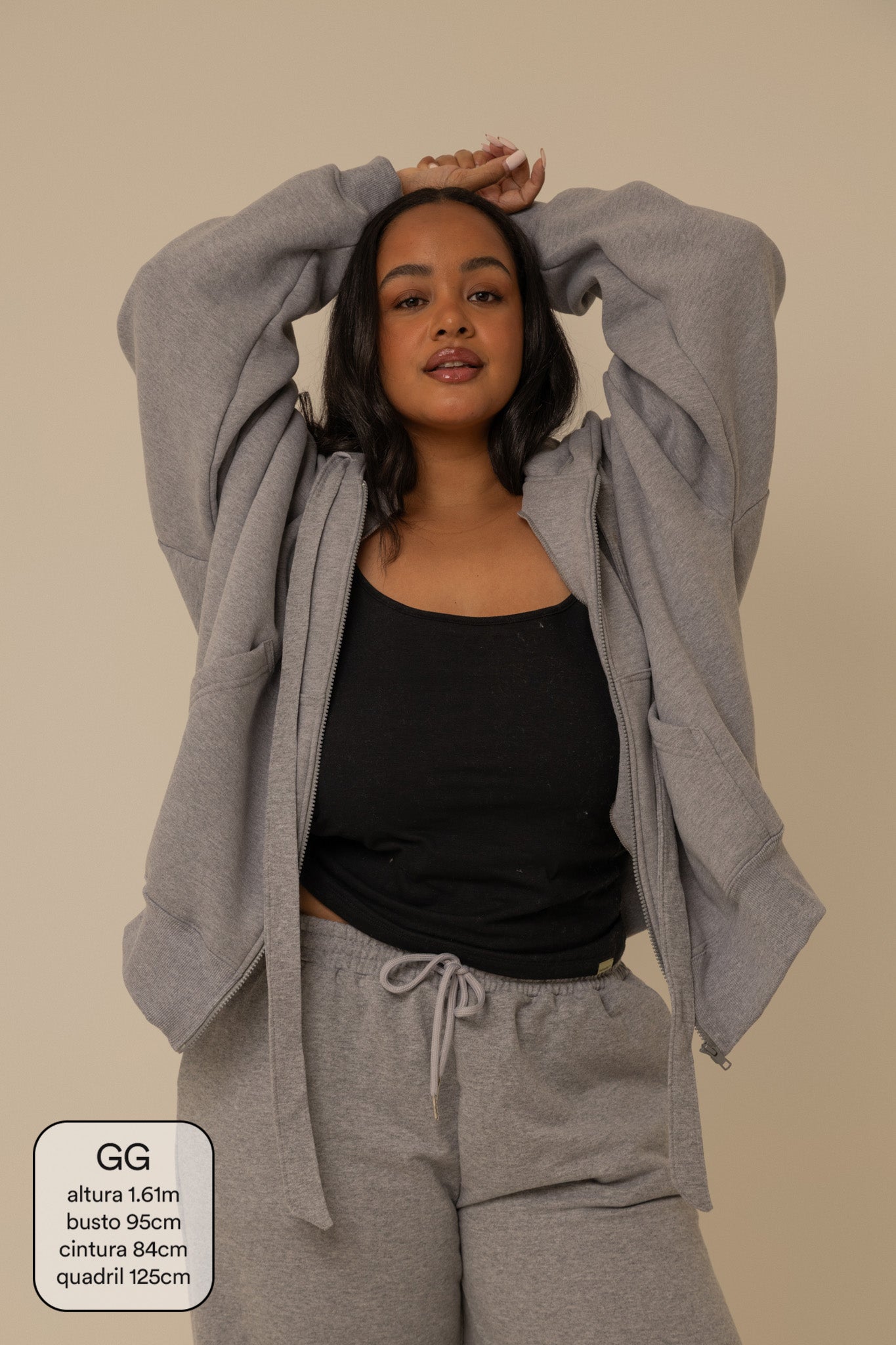 moletom laço cozy |  moletom oversized feminino com capuz e zíper