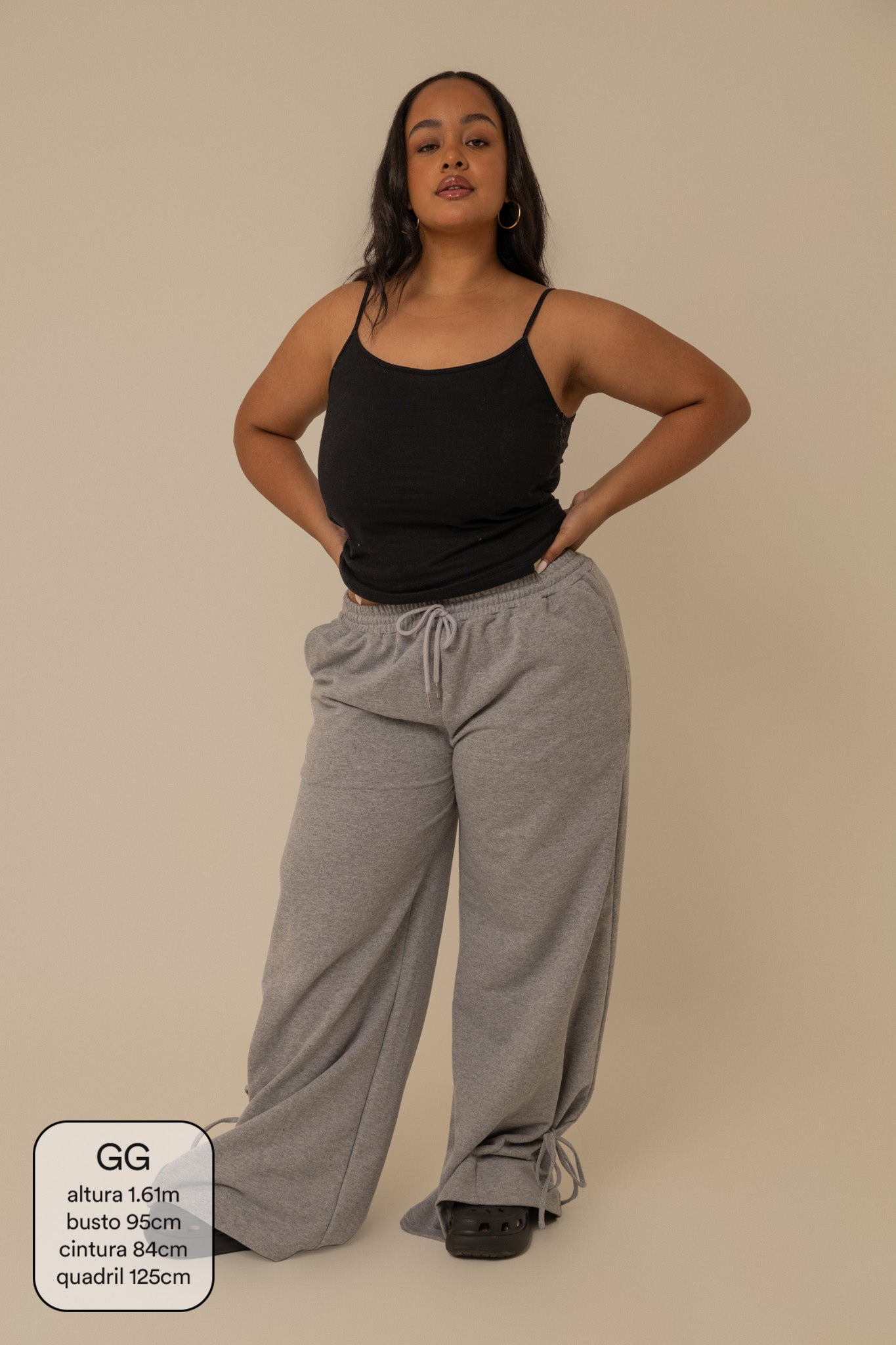 calça de moletom laço cozy | calça de moletom feminina com amarração e bolsos grandes