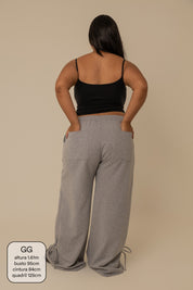 calça de moletom laço cozy | calça de moletom feminina com amarração e bolsos grandes