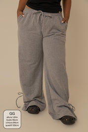 calça de moletom laço cozy | calça de moletom feminina com amarração e bolsos grandes