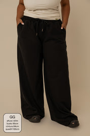 calça de moletom cozy wide | calça de moletom feminina ampla com bolsos grandes