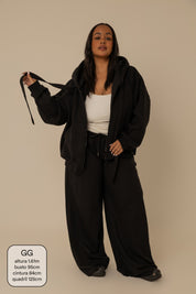 moletom laço cozy |  moletom oversized feminino com capuz e zíper