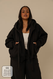 moletom laço cozy |  moletom oversized feminino com capuz e zíper