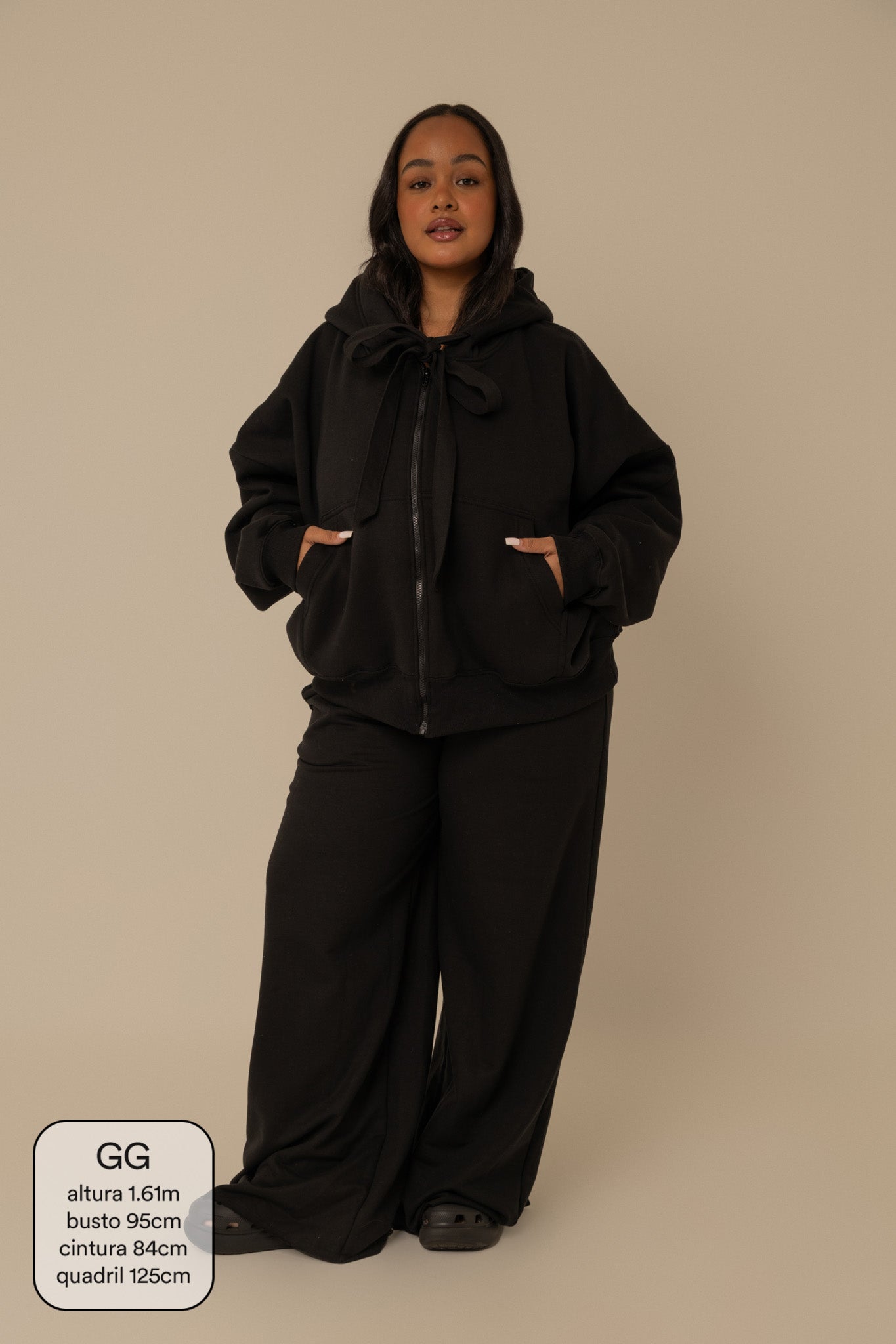moletom laço cozy |  moletom oversized feminino com capuz e zíper