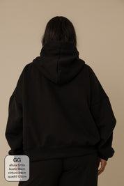 moletom laço cozy |  moletom oversized feminino com capuz e zíper