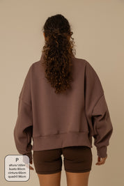 moletom gym babe lela & kappa | moletom oversized com zíper e bolsos