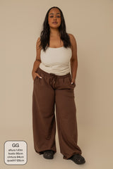 calça de moletom cozy wide | calça de moletom feminina ampla com bolsos grandes