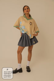 short saia plissado lela & kappa | saia plissada com short embutido