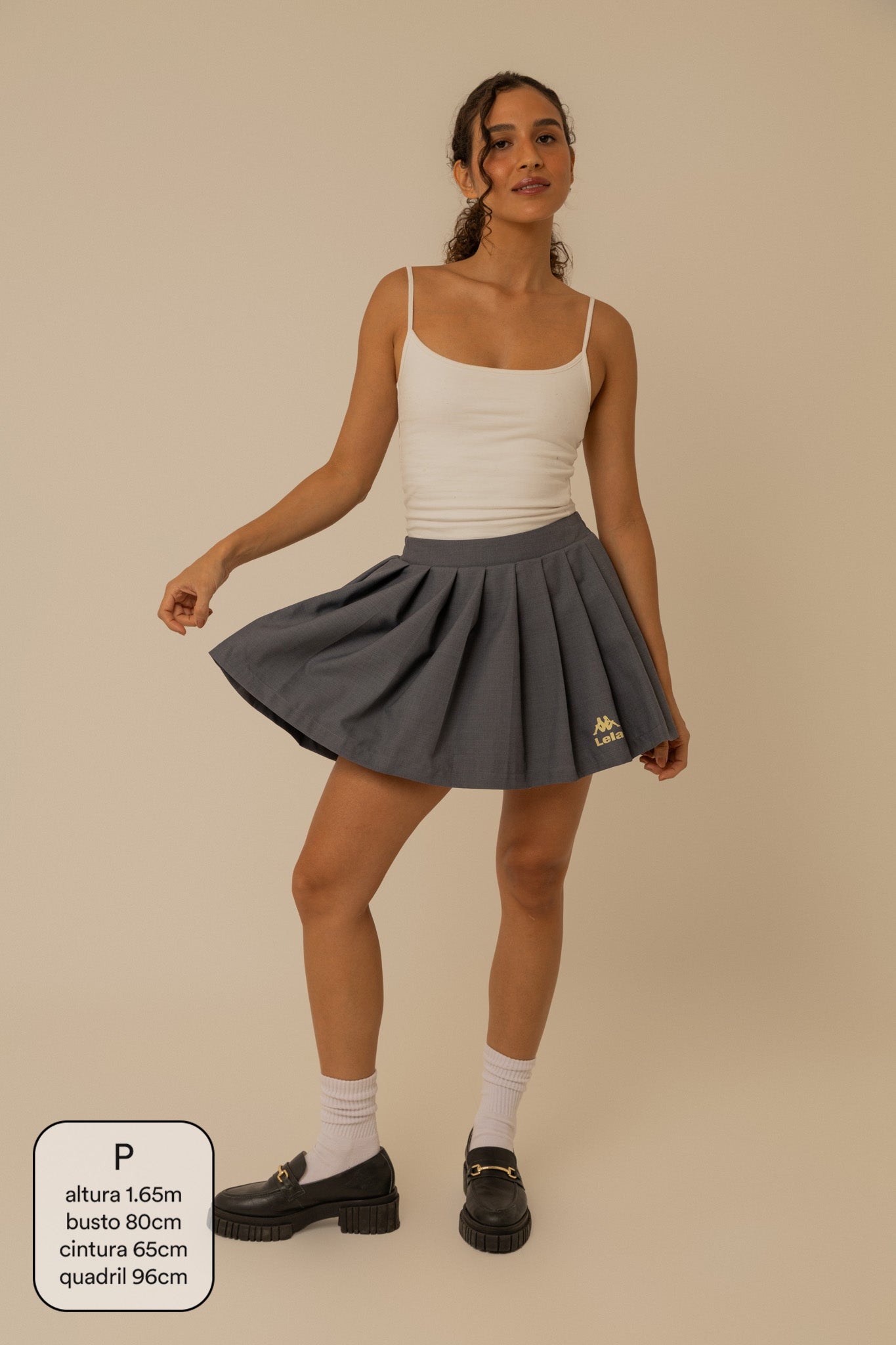 short saia plissado lela & kappa | saia plissada com short embutido