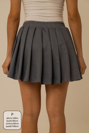 short saia plissado lela & kappa | saia plissada com short embutido