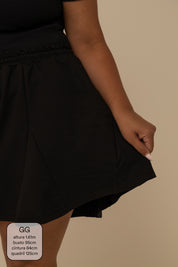 short de moletom recortes cozy | short moletom feminino com cós de elástico e cordão
