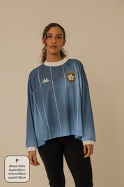 camisa jersey manga longa lela & kappa | camisa de time feminina oversized estilo vintage