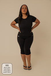 calça capri lela & kappa | calça capri de malha feminina esportiva