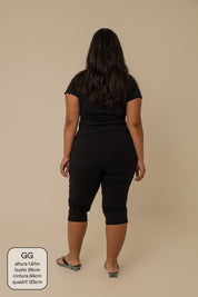 calça capri lela & kappa | calça capri de malha feminina esportiva