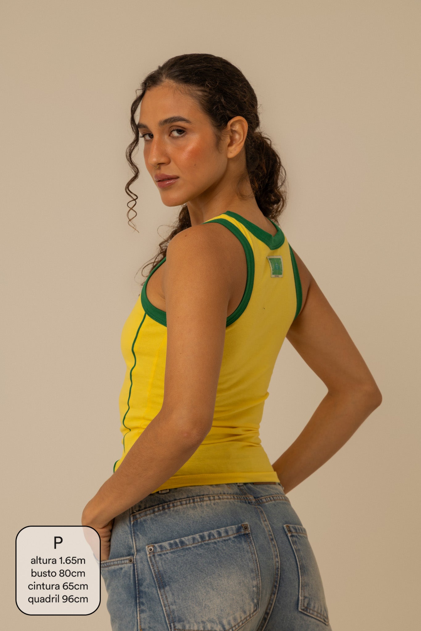 regata verde e amarela lela & kappa | regata feminina cores do brasil