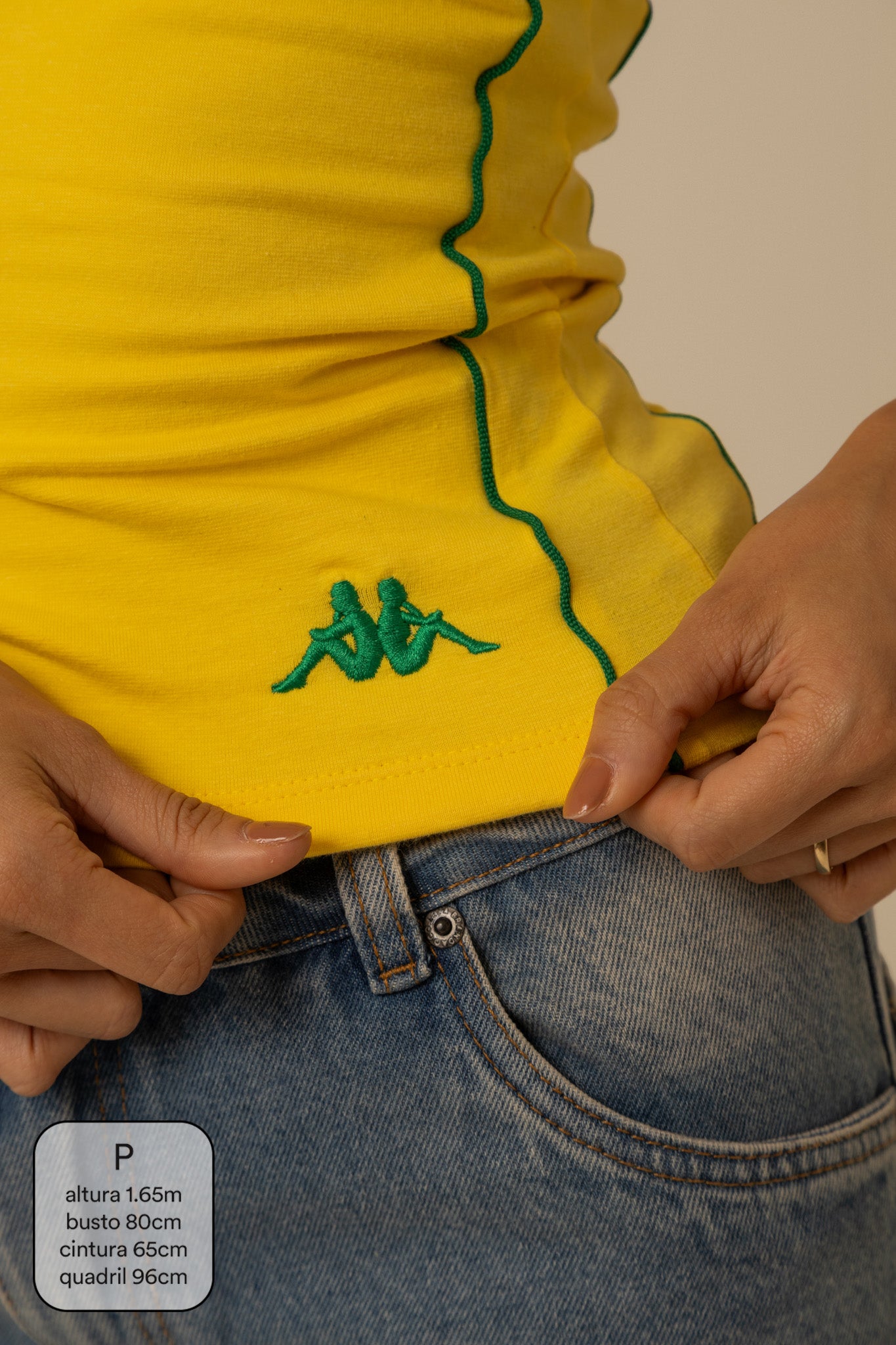 regata verde e amarela lela & kappa | regata feminina cores do brasil