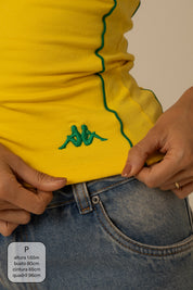 regata verde e amarela lela & kappa | regata feminina cores do brasil