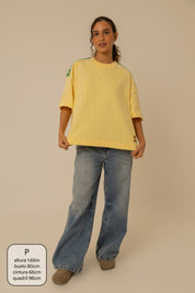 camisetão oversized com recorte lela & kappa