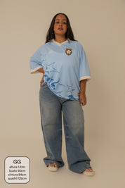 camisa jersey manga curta lela & kappa | camisa de time feminina ovesized estilo vintage