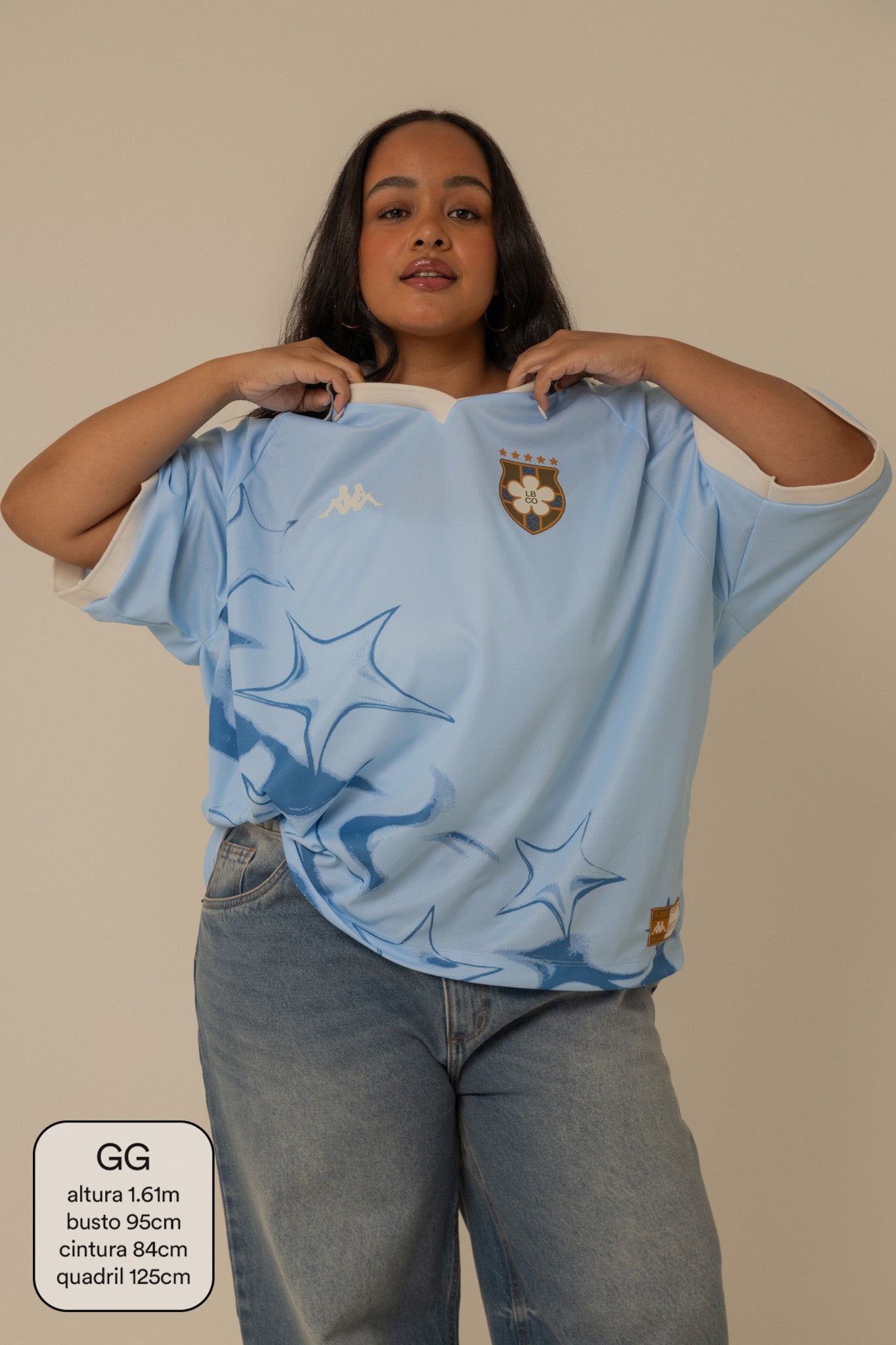 camisa jersey manga curta lela & kappa | camisa de time feminina ovesized estilo vintage