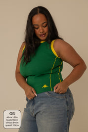 regata verde e amarela lela & kappa | regata feminina cores do brasil