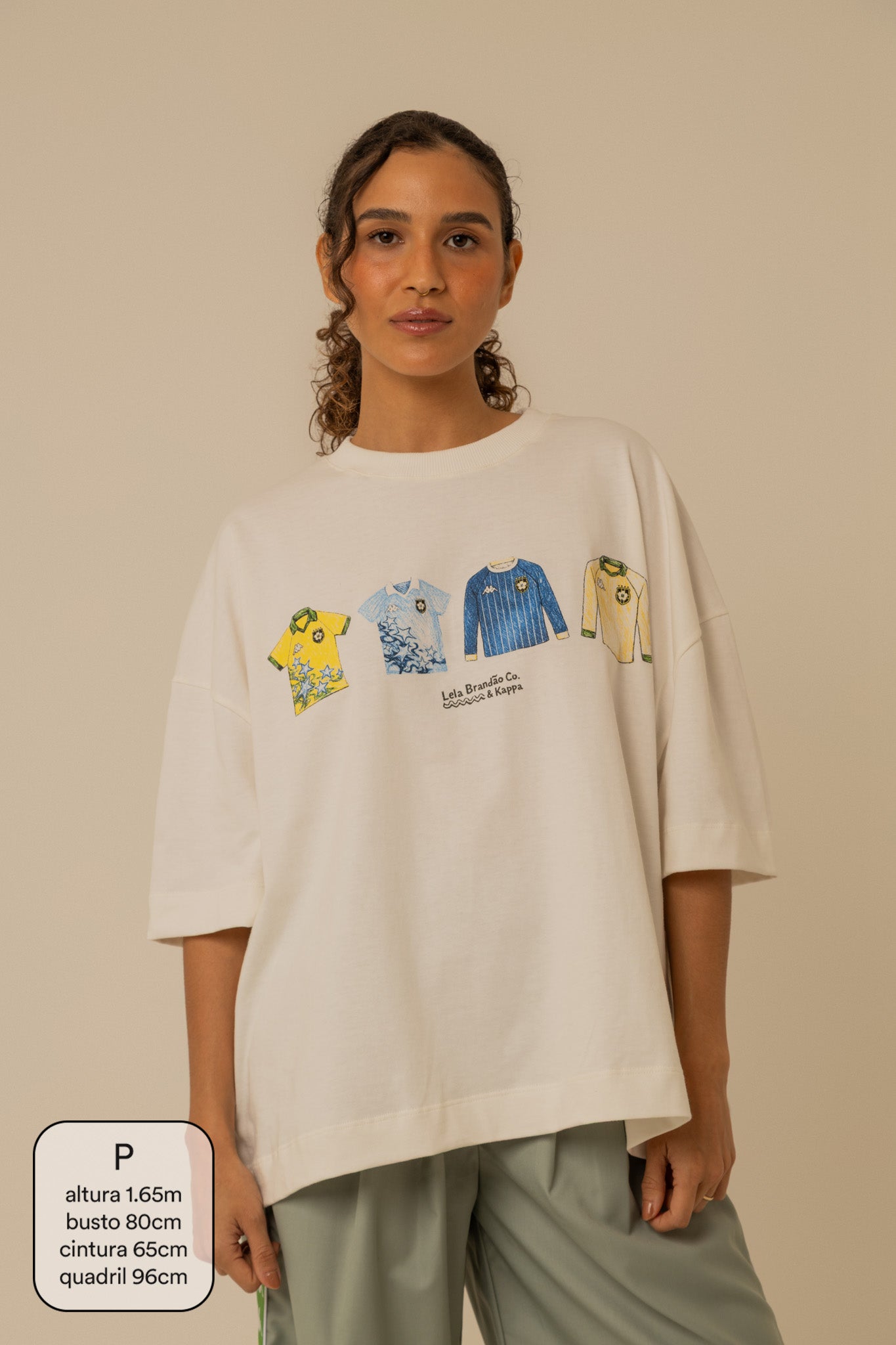 camisetão uniformes lela & kappa | camiseta oversized 100% algodão