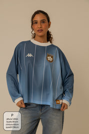 camisa jersey manga longa lela & kappa | camisa de time feminina oversized estilo vintage