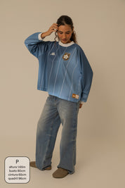 camisa jersey manga longa lela & kappa | camisa de time feminina oversized estilo vintage
