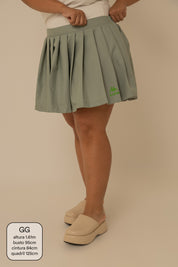 short saia plissado lela & kappa | saia plissada com short embutido