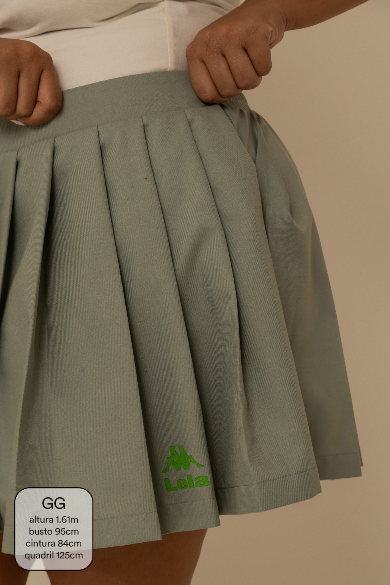 short saia plissado lela & kappa | saia plissada com short