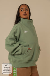 moletom gym babe lela & kappa | moletom oversized com zíper e bolsos