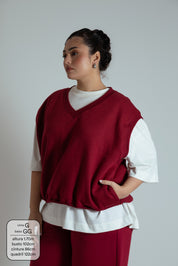 colete de moletom com bolsos