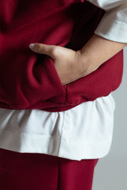 colete de moletom com bolsos